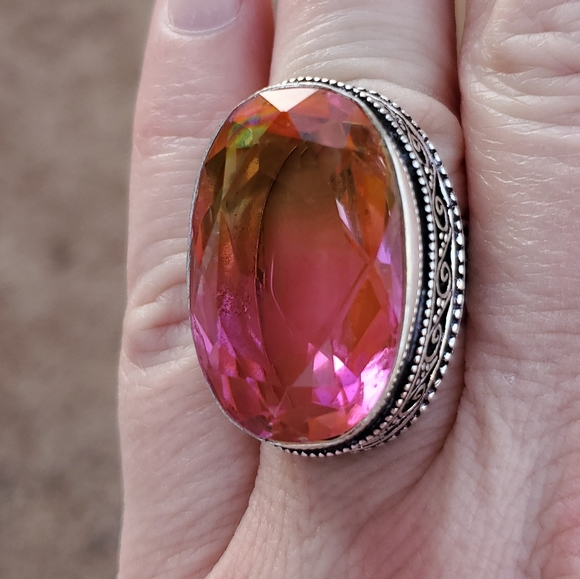 Handmade Jewelry - New Ametrine 925 Silver Statement Ring